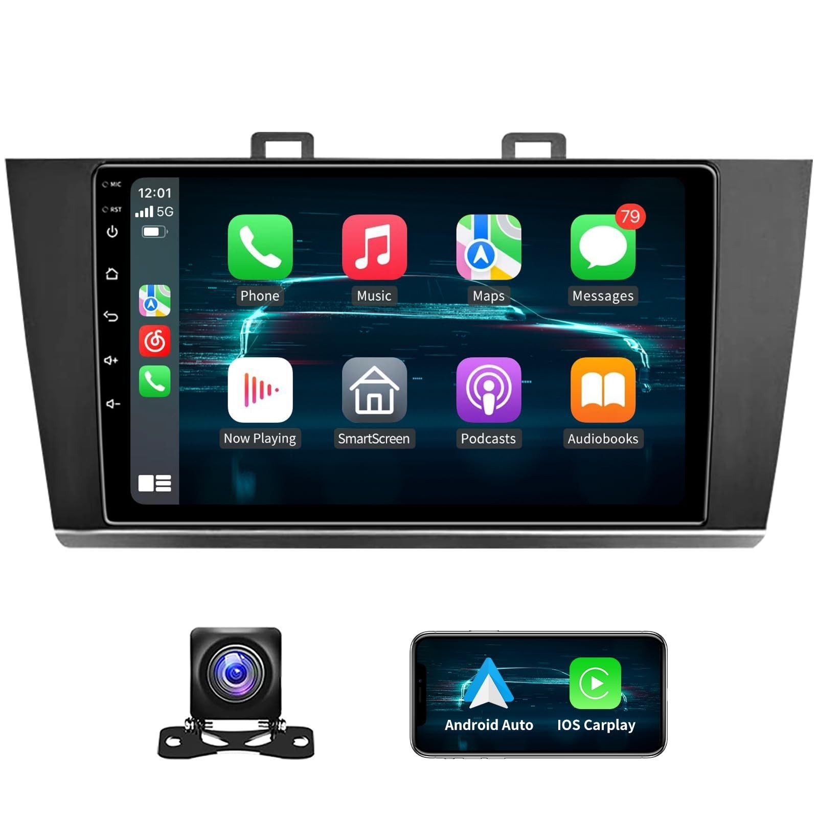 Navi GPS Car Radio Stereo Carplay For 2015-2018 Subaru Legacy Outback 4+64G 9in