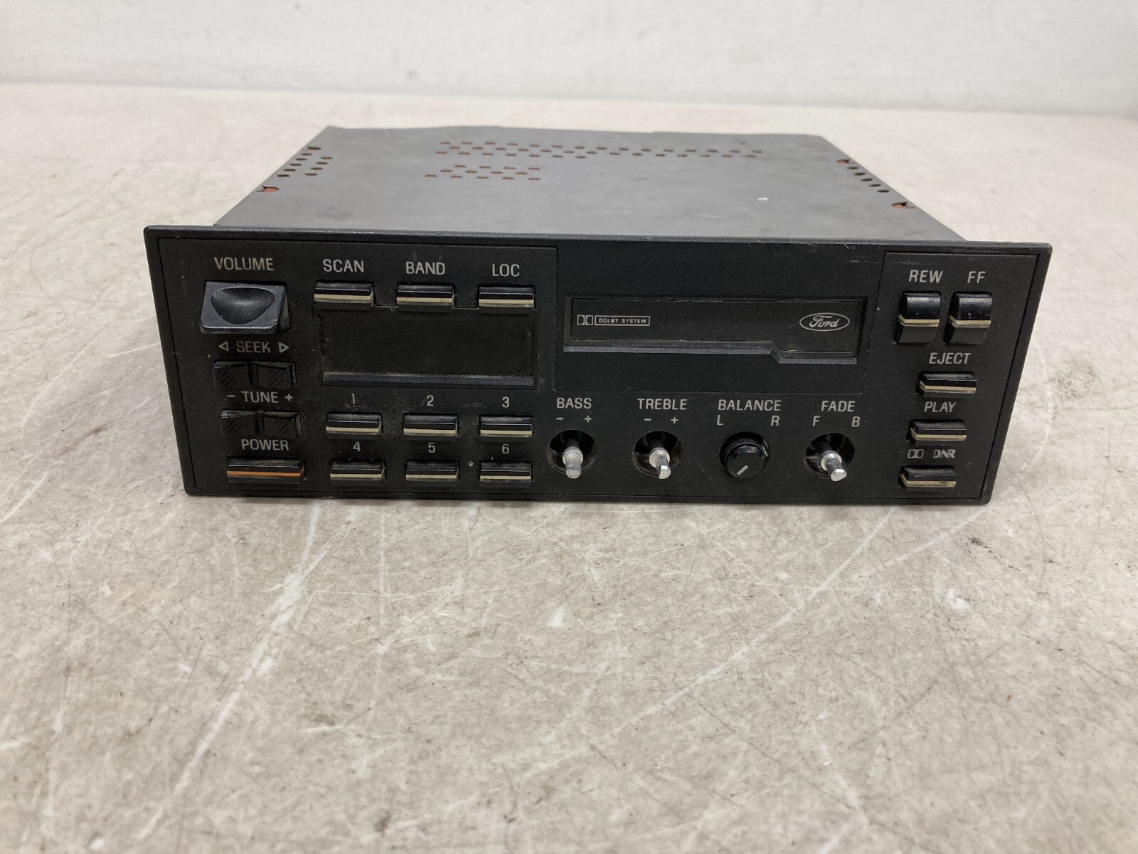 Vintage Ford OEM dash car radio Cassette Player Model Unknown