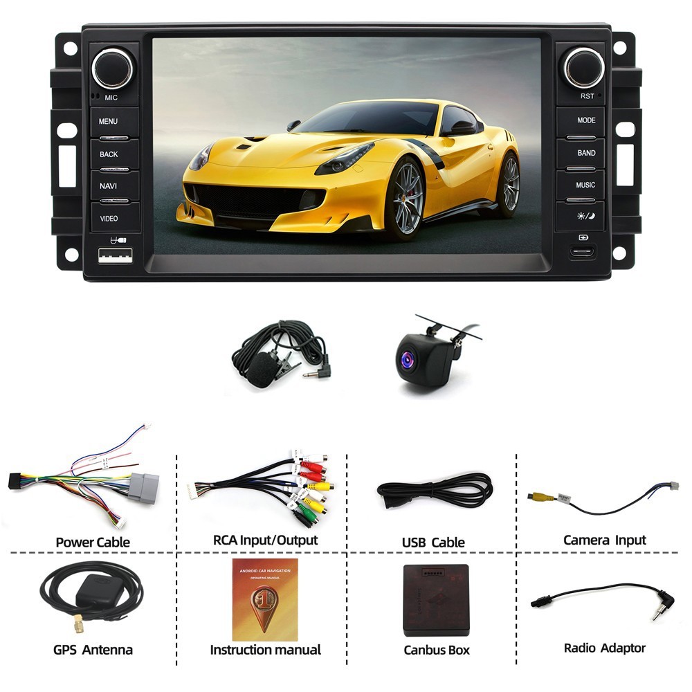 7″Car Radio Stereo For Jeep Wrangler JK / Unlimited 2007-2018 Android 15 Carplay