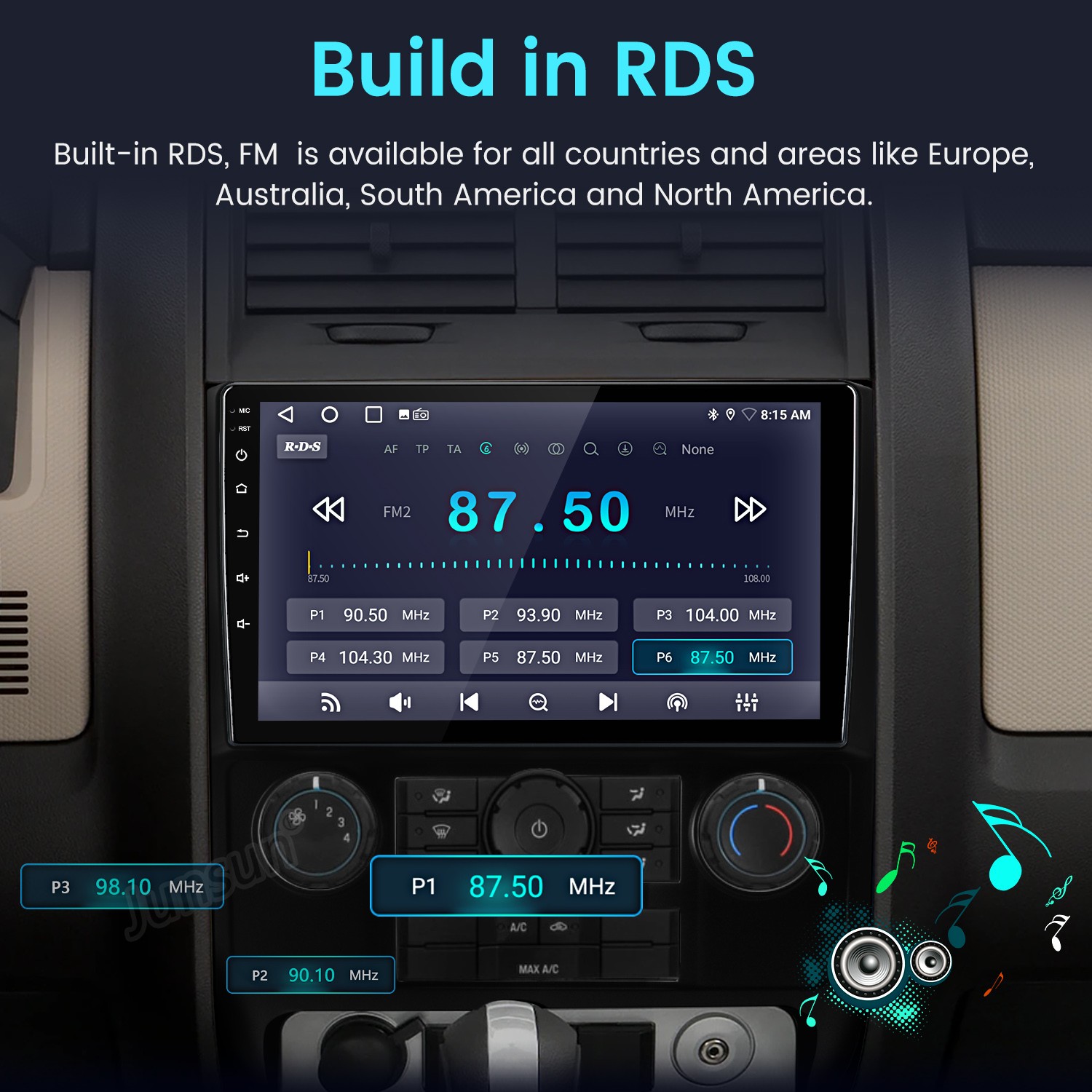 For Ford Escape 2007-2012 Android15 6+128G CarPlay Car Stereo Radio GPS Navi RDS