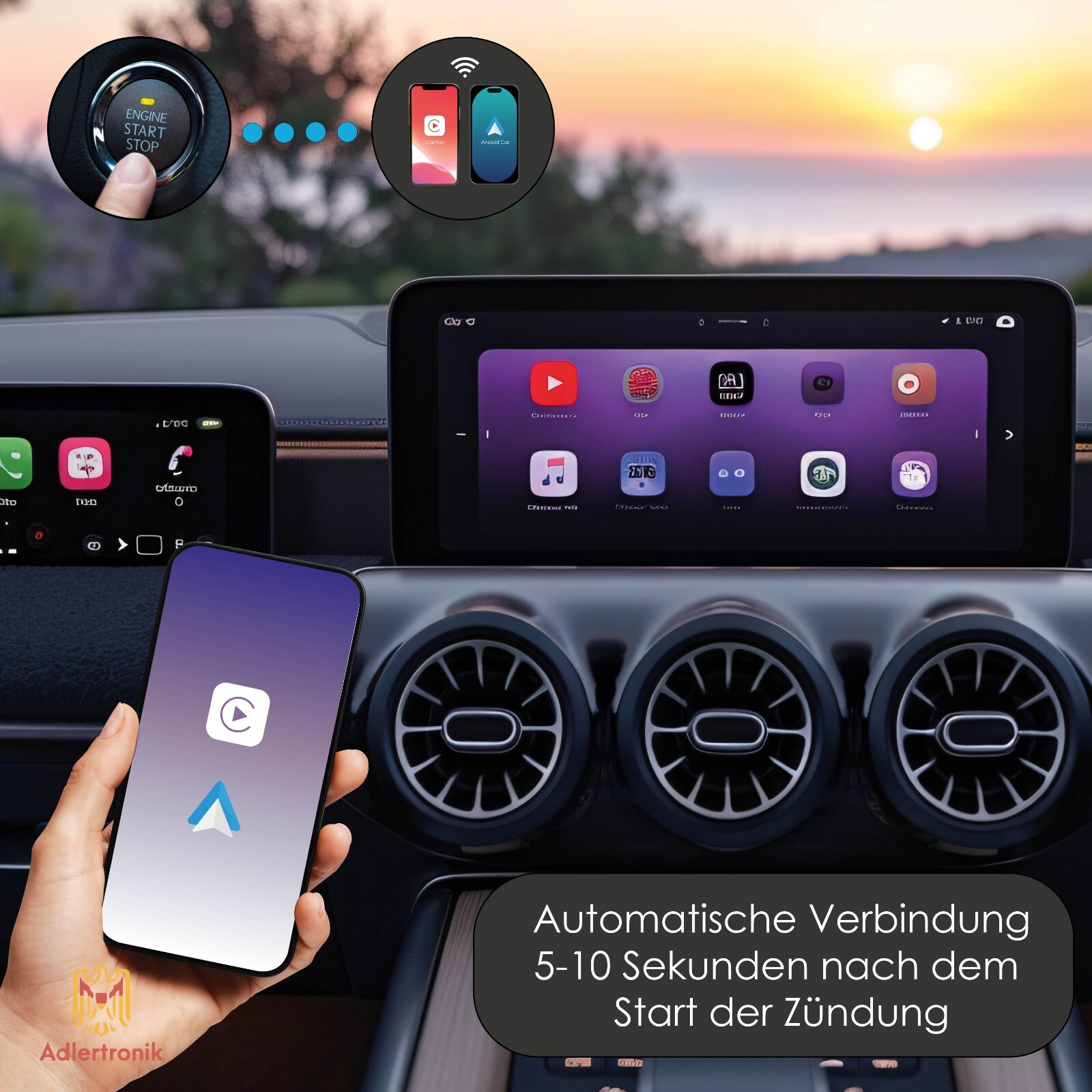 Für Range Rover / Land Rover Apple Carplay Wireless Android CarPlay Adapter