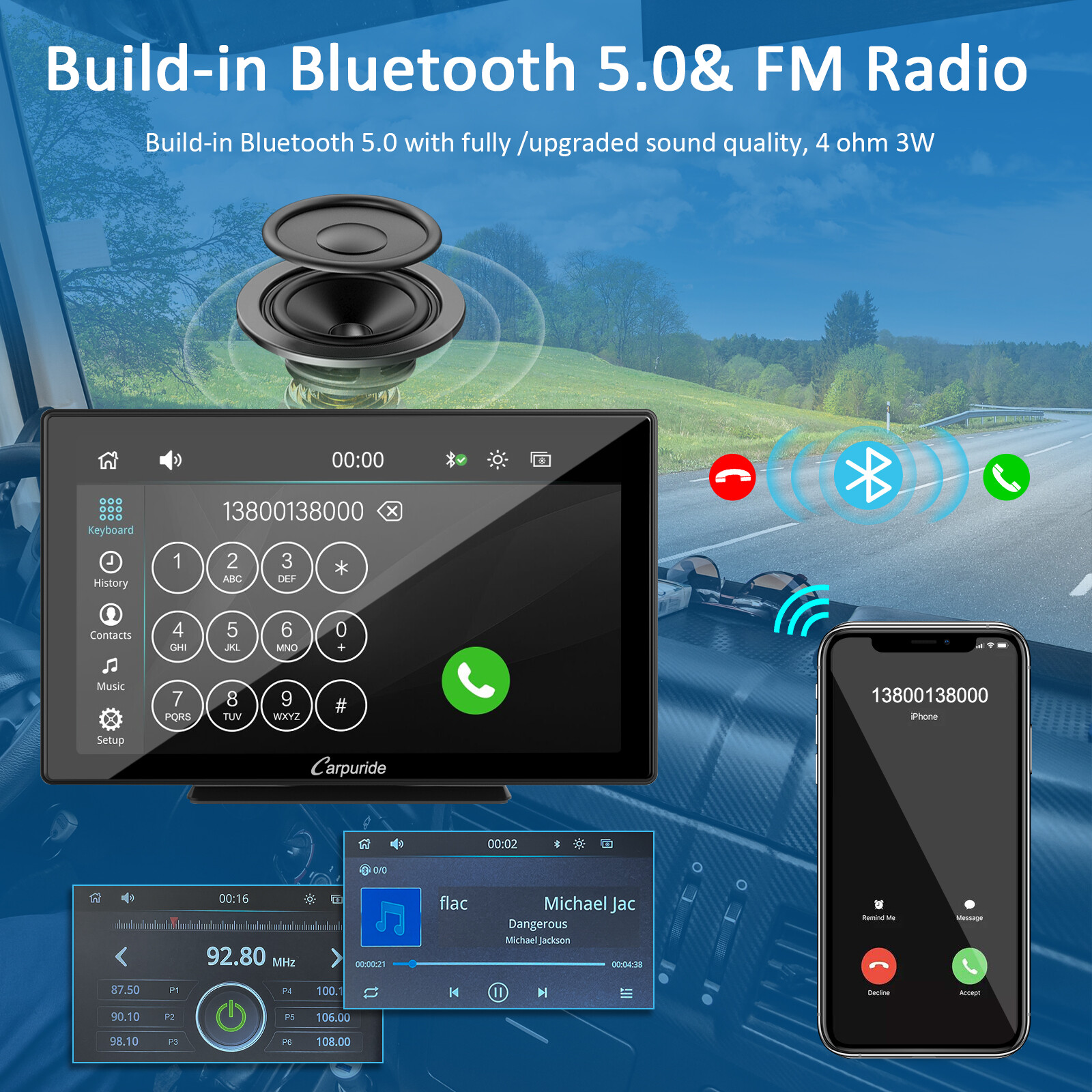 Carpuride W901PRO Apple CarPlay Bluetooth Car Stereo Wireless Android Auto Media