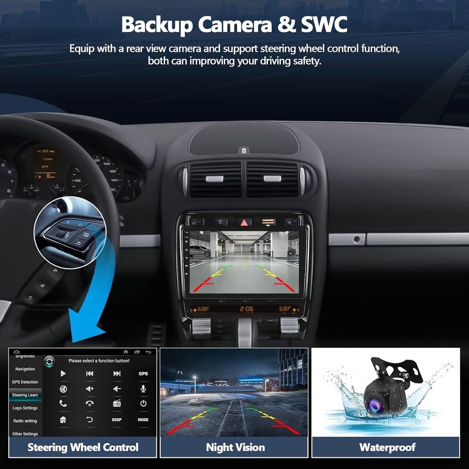 For Porsche Porsche Cayenne CarPlay Android 13 Car Radio Stereo FM RDS