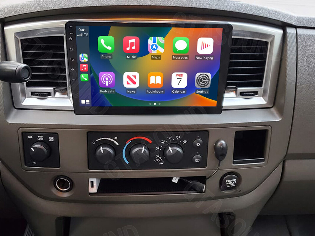 For Dodge Ram 2500 2007-2009 Carplay Android 13 Stereo Radio 64G GPS WiFi Navi