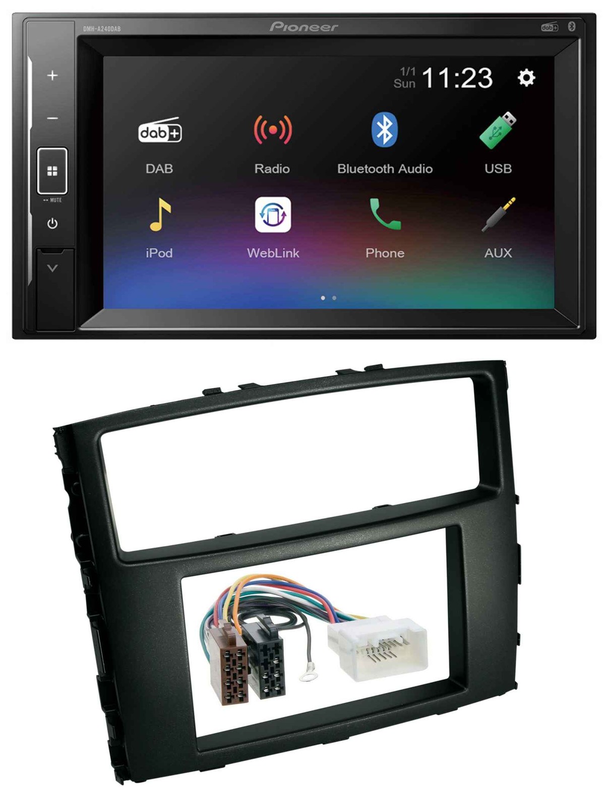 Pioneer DAB MP3 2DIN Bluetooth USB Car Stereo for Mitsubishi Pajero 2006-2014