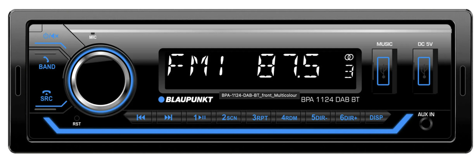 Blaupunkt BPA 1124 DAB Car Stereo DAB Radio Bluetooth BT USB AUX Input NEW