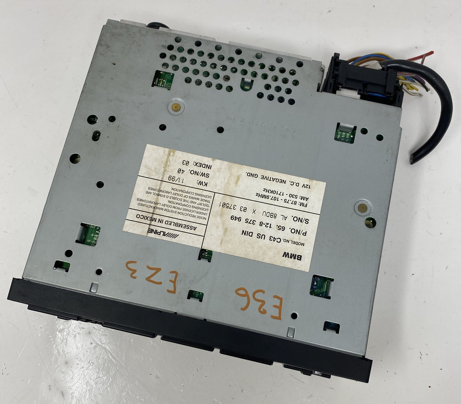 BMW E31 E32 E34 E36 Z3 M3 M5 C43 BUSINESS RADIO STEREO