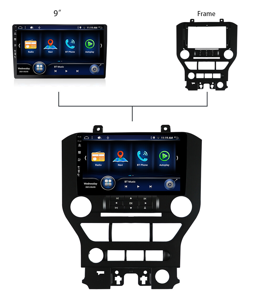 6G+128GB Car Stereo Radio For Ford Mustang 2015-2021 Android 14 Car Play GPS DSP