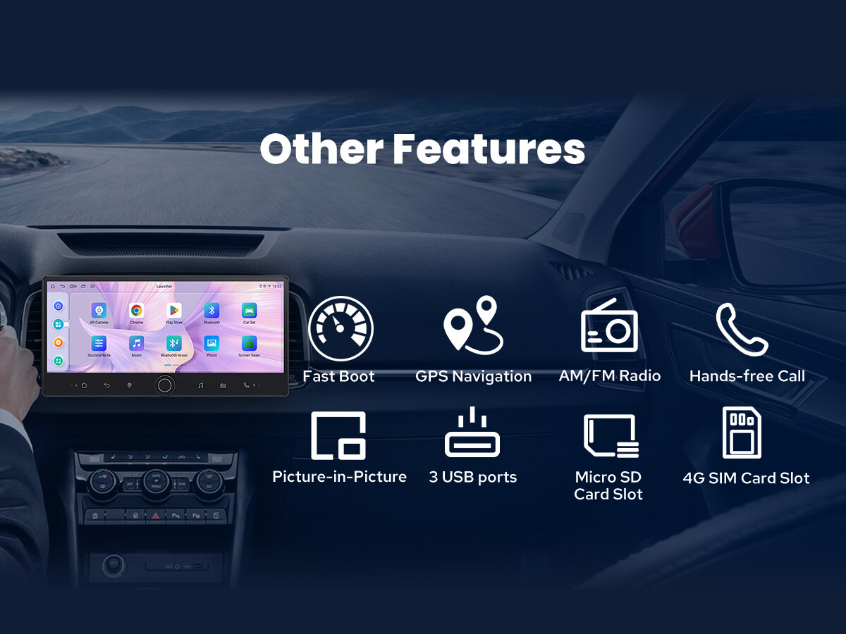 JOYING 12.3″ 1920*720P Single Din Android 12 Universal Car Radio Headunit 8 Core