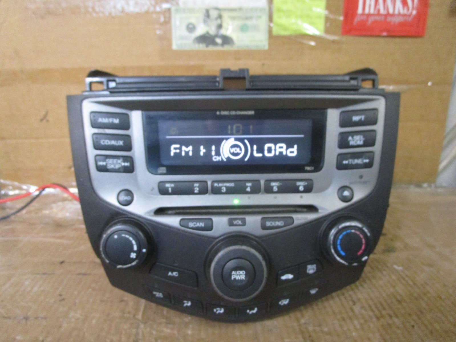 03-07 Honda Accord Radio Stereo 6 Disc CD Player Receiver 39175sdaa120 W/CODE