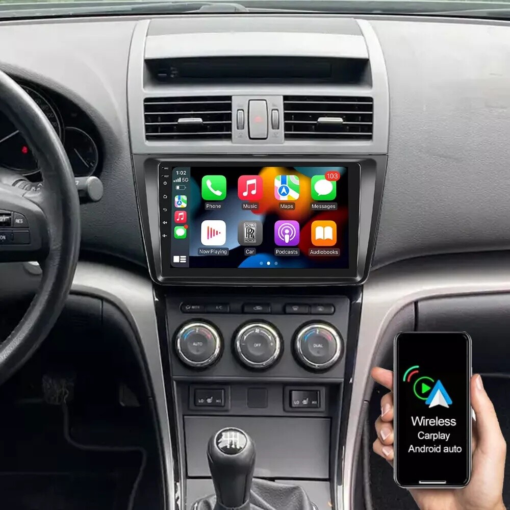 4+64G Apple Carplay For Mazda 6 2009-2013 Android15 Car Radio Stereo GPS NAVI BT