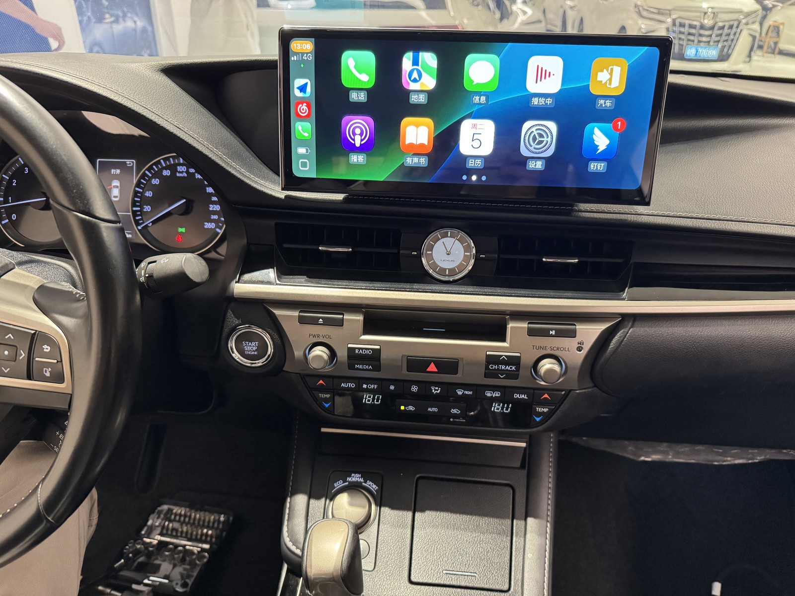 Car Android 13.0 Radio GPS Navi 12.3″ Carplay 4+128G For Lexus ES 2013-2017 LHD
