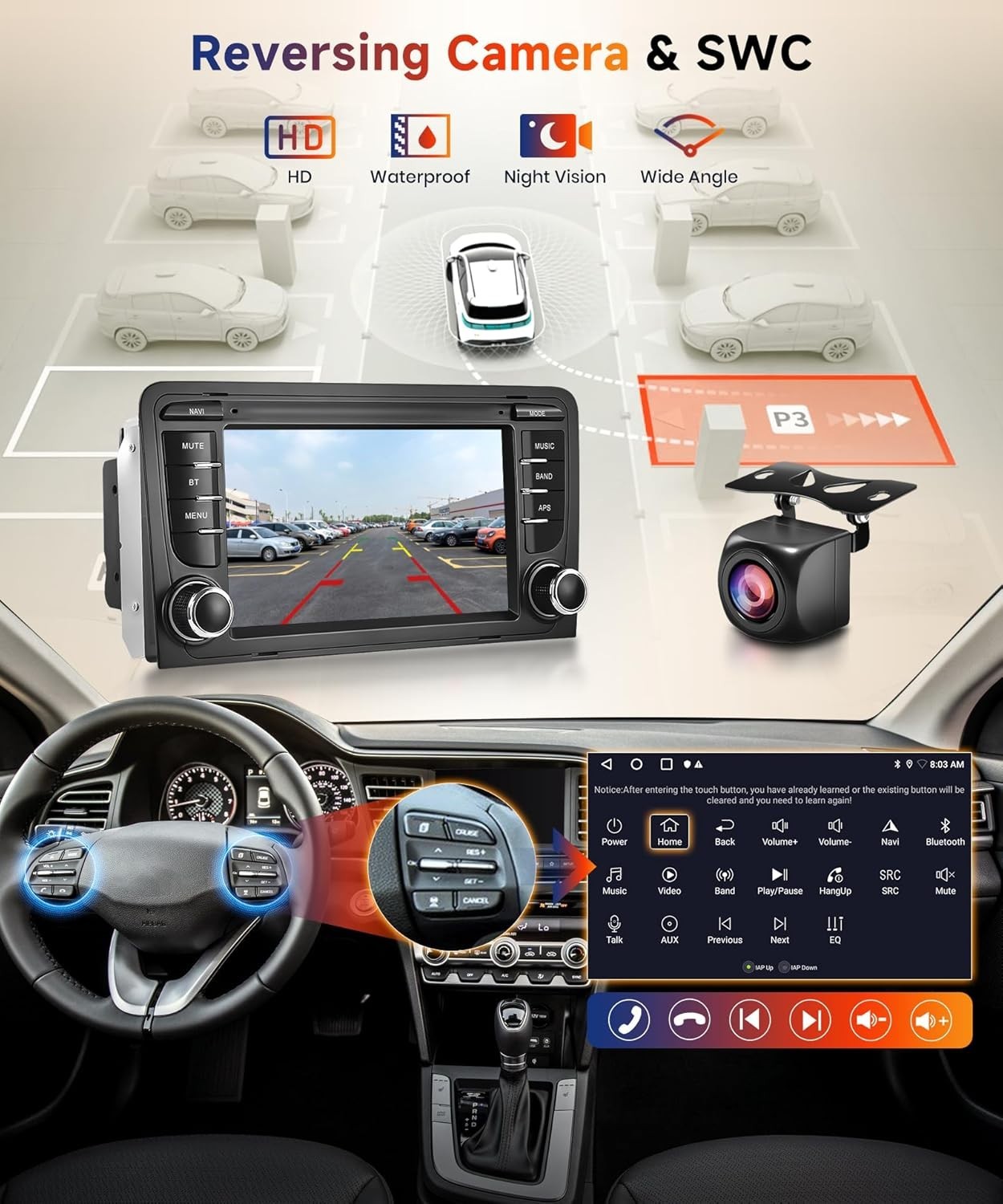 Audi Car Stereo with 7-Inch HD IPS Display | Wireless CarPlay & Android Auto