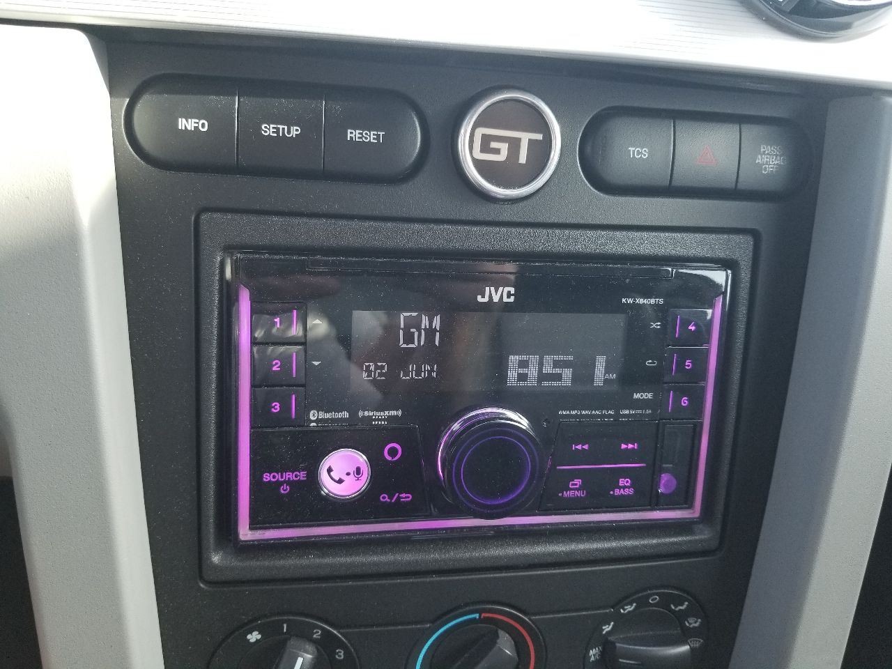08 FORD MUSTANG GT/ CS AFTERMARKET RADIO AUDIO DISPLAY JVC KW-X840BTS