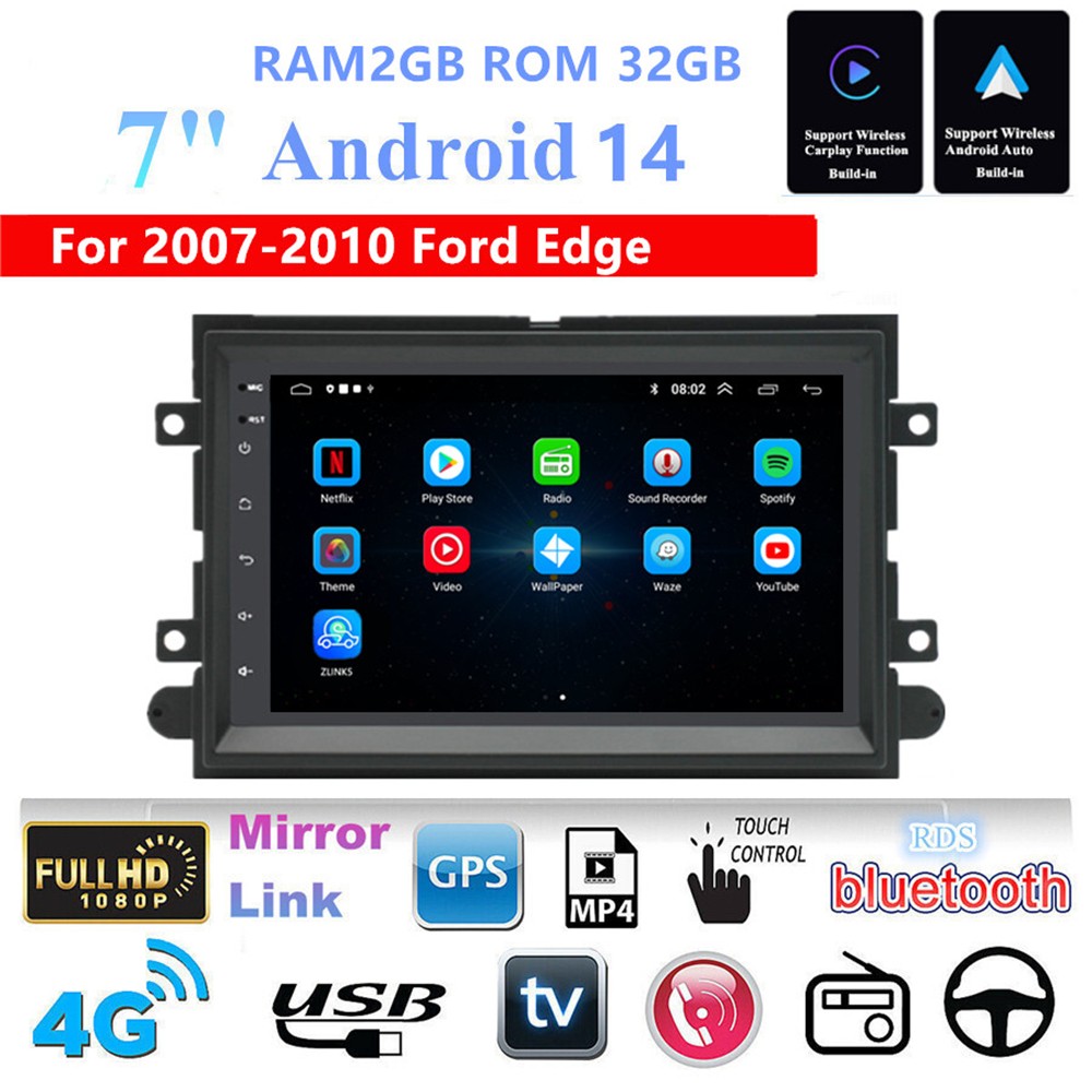 Touch Screen Car Stereo Radio BT FM RDS Head Unit Fit For Ford Mustang 2005-2009