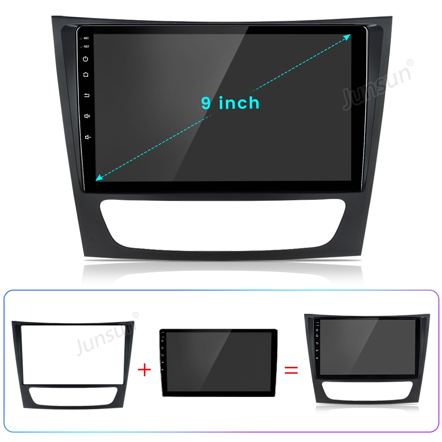 4+64G Android15 Carplay Car Stereo Radio GPS Navi BT For Mercedes W211 2002-2007