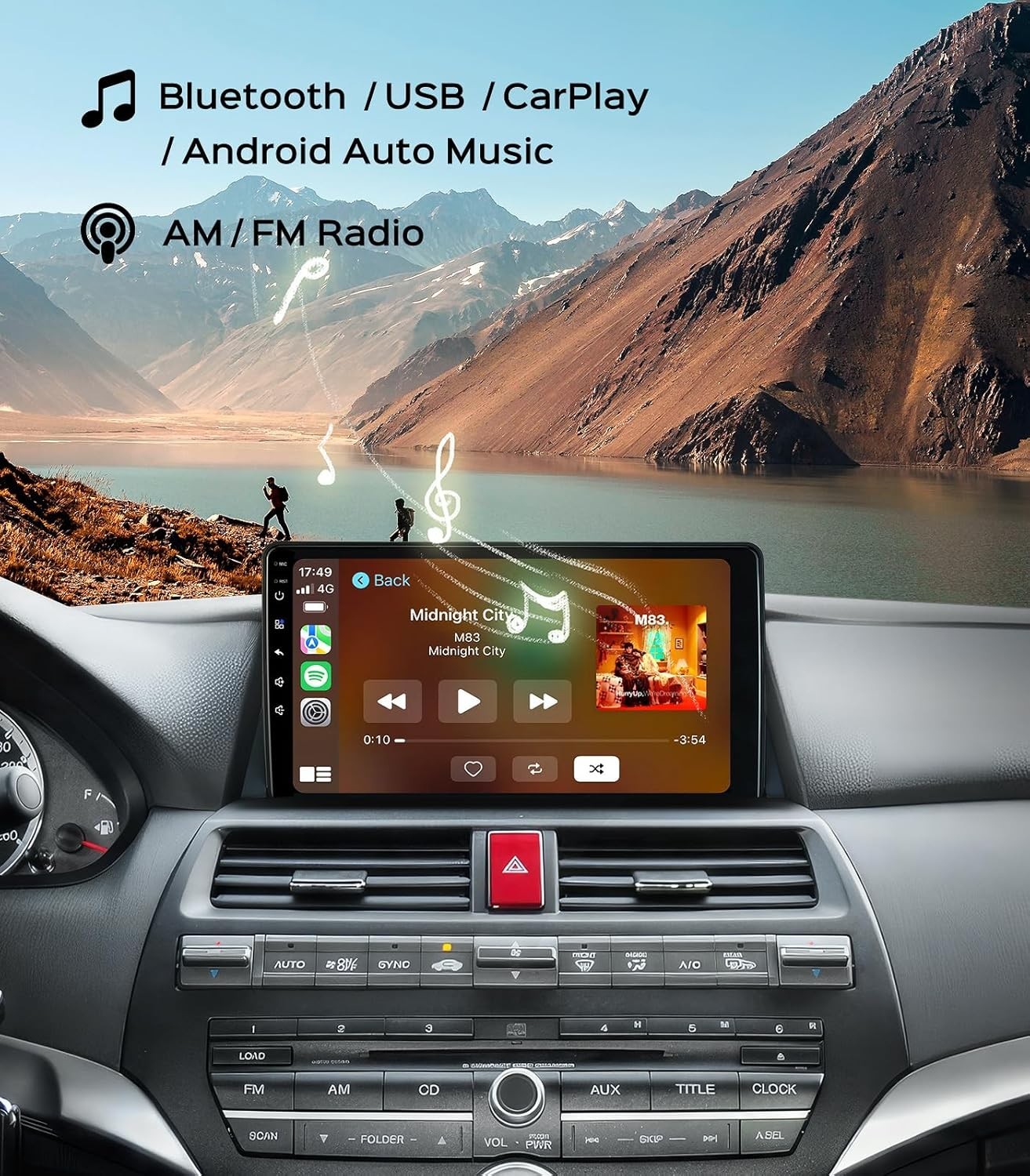 10.2″ Car Radio Stereo FOR Honda Accord 8th 2008-13 Upgrade 2+64G IPS HD TScrn W
