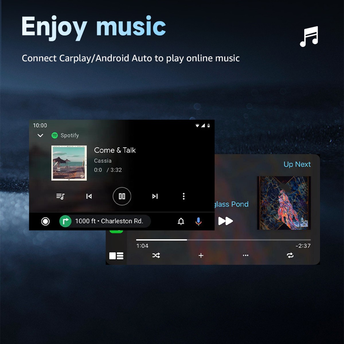 World’s Smallest 2-in-1 CarPlay Android Auto Wireless Adapter 5.8GHz WiFi BT5.0