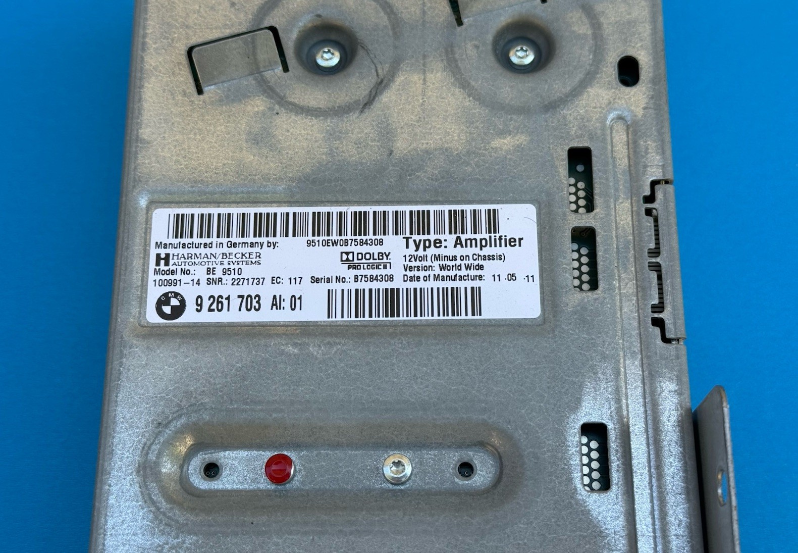 2011-2016 BMW 528i 535i 535GT 550i AMP BECKER AUDIO AMPLIFIER 9261703 OEM