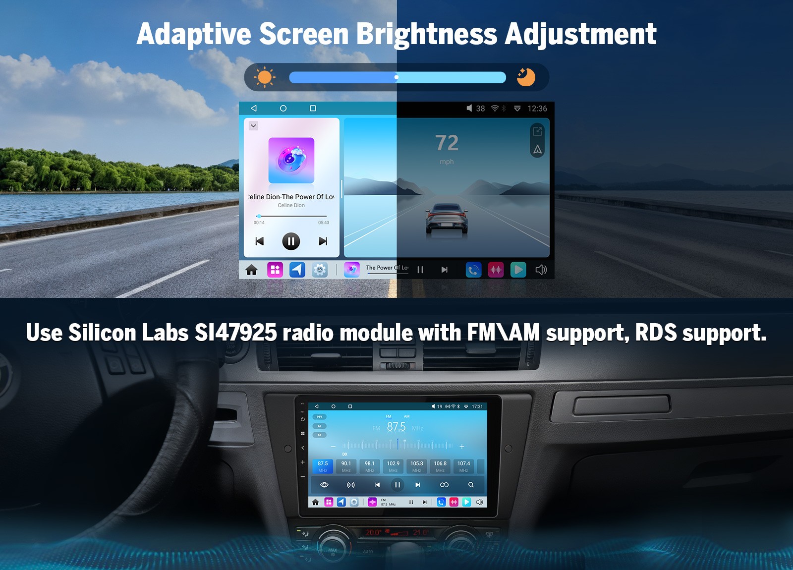 9″ QLED Android Auto Car Stereo CarPlay for BMW E90 M3 6+64GB DSP Audio Upgrade