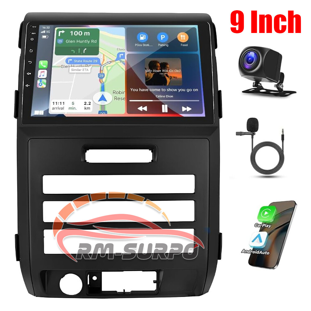 For Ford F150 2009-2014 fit for Carplay Android 13 Car Stereo Radio WiFi GPS Nav