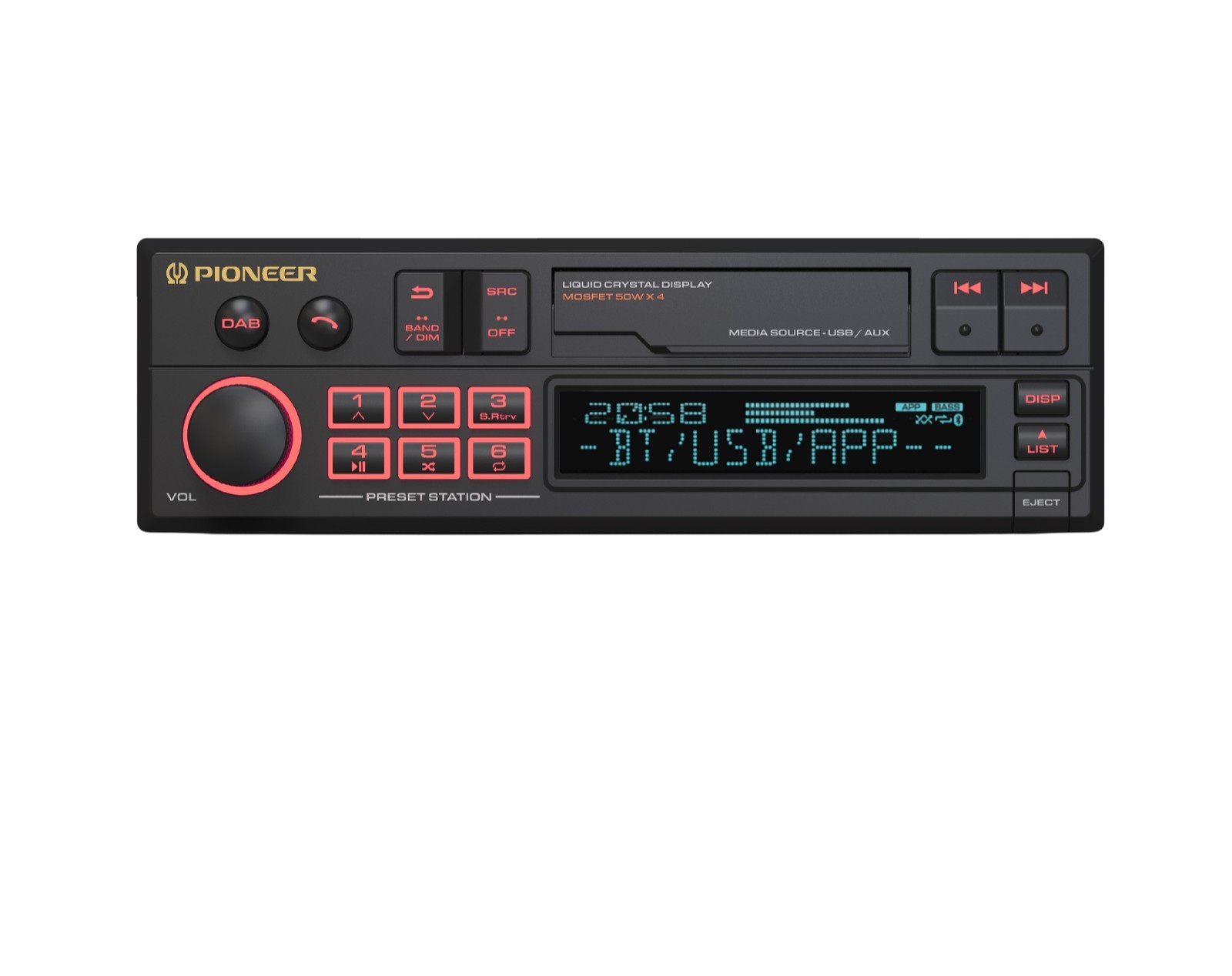 Pioneer SXT-C10PS – Retro Tape Deck Style BT DAB+ USB Aux Car Stereo IN STOCK