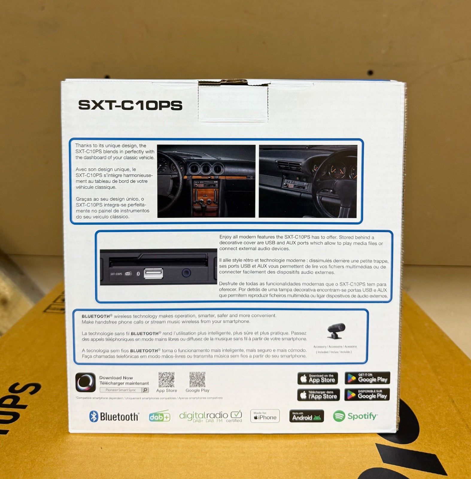Pioneer SXT-C10PS Retro Car Stereo Bluetooth DAB+ USB Aux Classic Radio iPhone