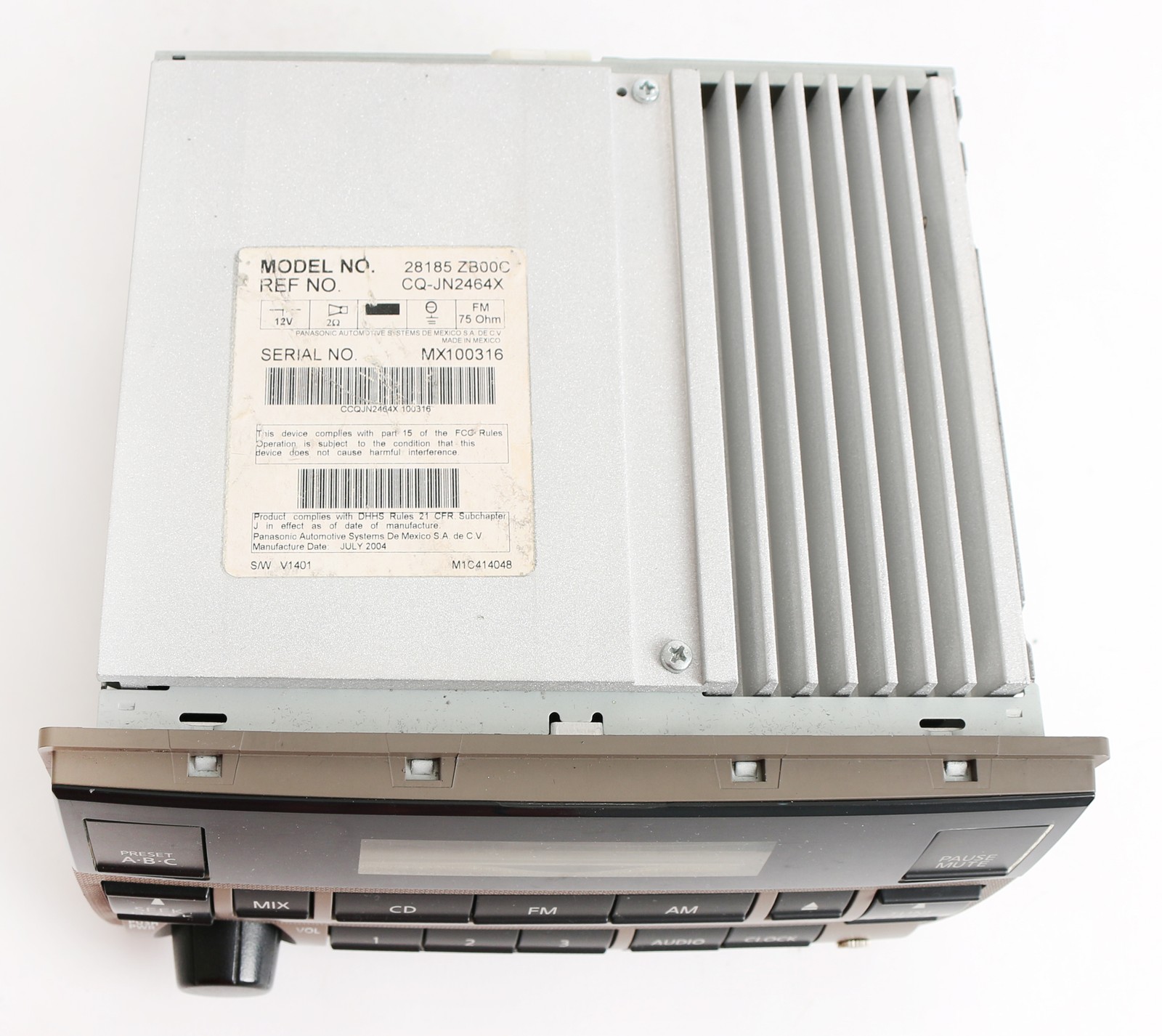 2005-06 Nissan Altima Radio AM FM CD Aux Input Tan 28185ZB00C Standard Vol Ctrl