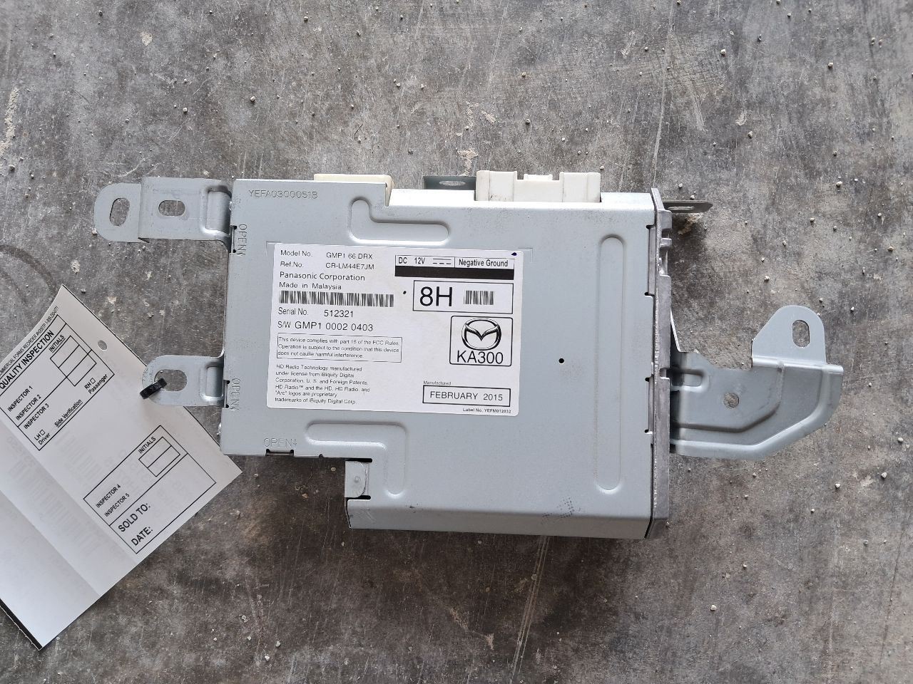 2016-2017 MAZDA 6 Radio Satellite Tuner Receiver Module ID GMP166DRX