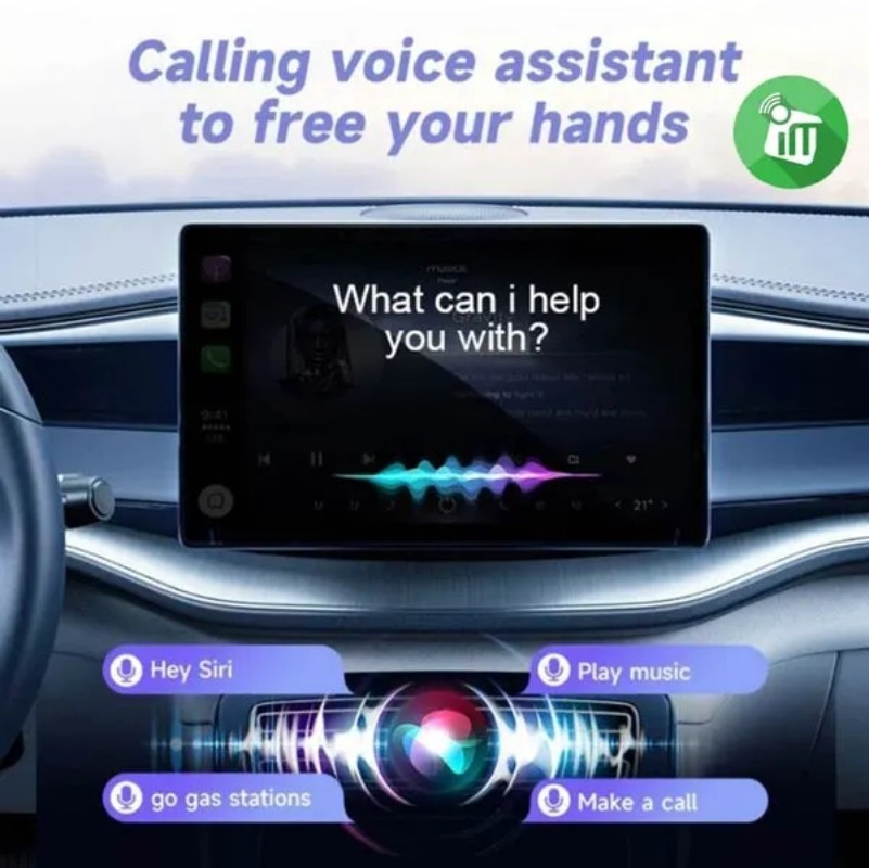 Upgraded 2IN1 USB-A Type-C Wireless Smart CarPlay Adapter for iOS Android Auto