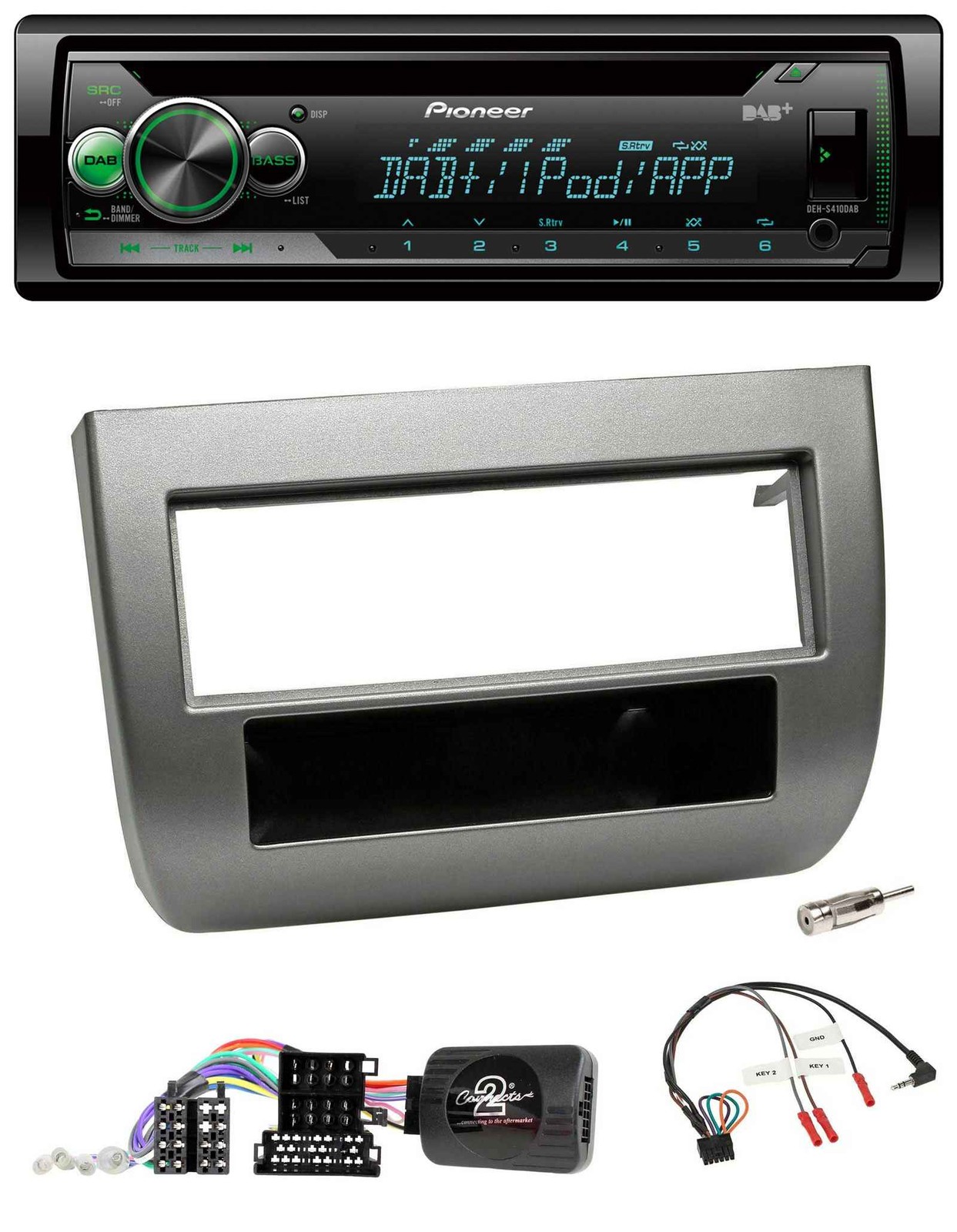 Pioneer USB MP3 DAB Steering Wheel CD Car Stereo for Lancia Y 843 05-11 Dark Silver Meta