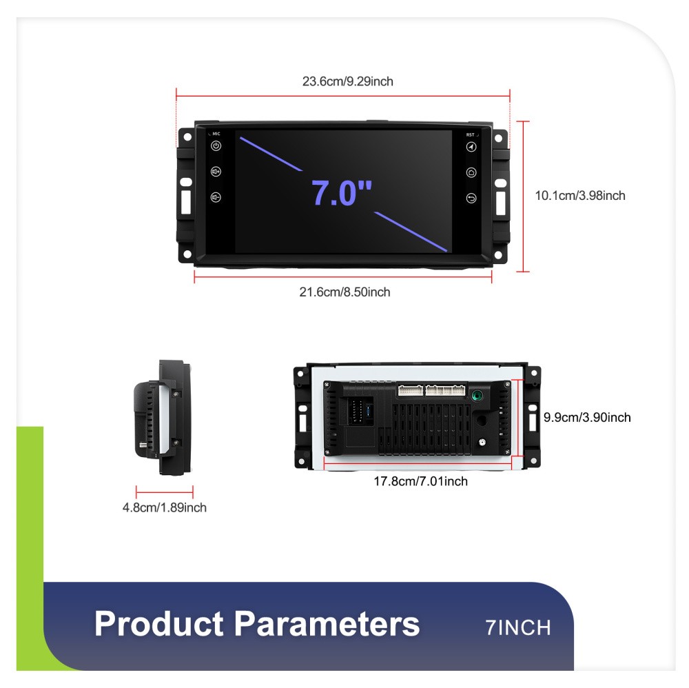 4+64GB For Dodge RAM 1500 2500 2009-2012 Carplay Android 15 Car Radio GPS Stereo