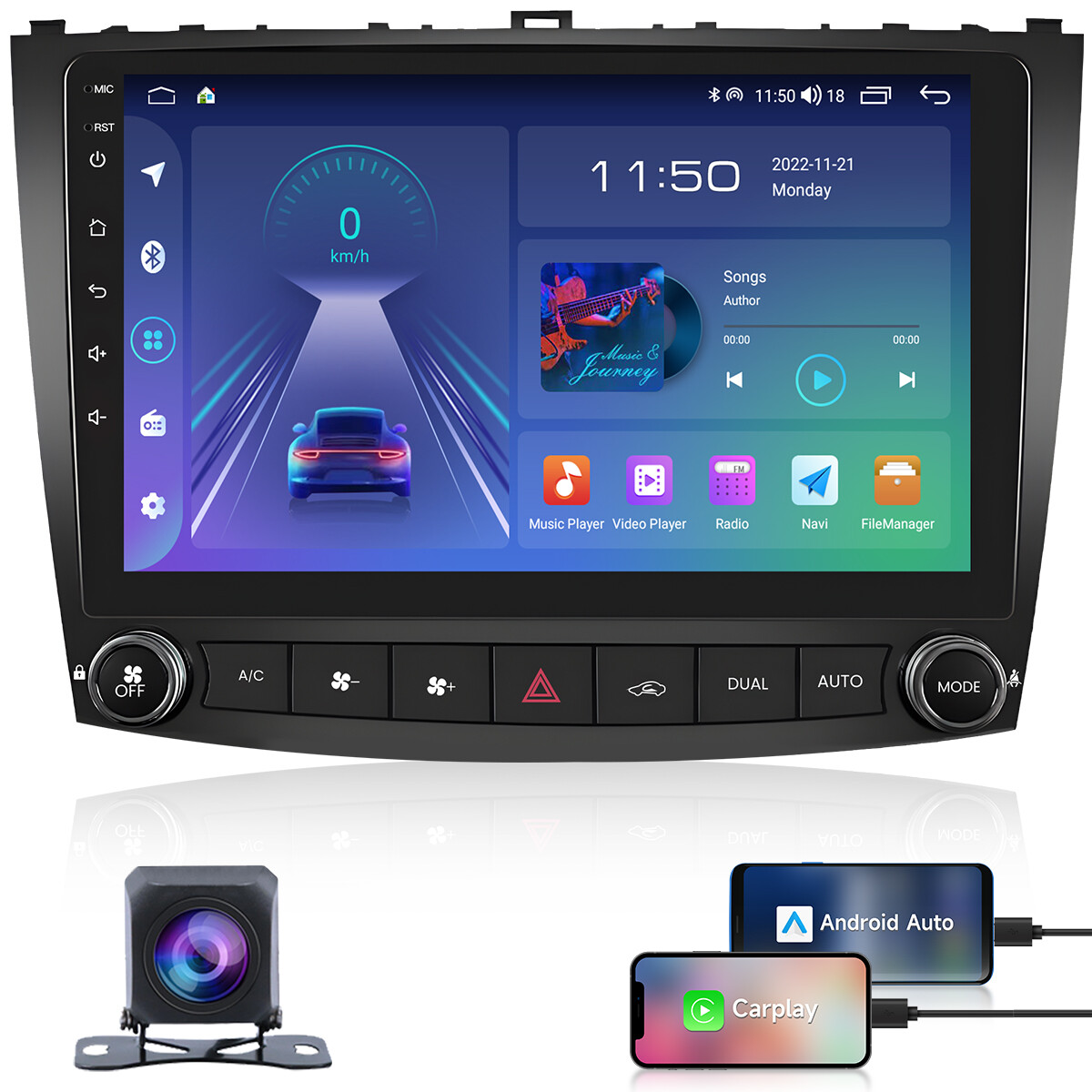 For 2006-2012 Lexus IS250 IS350 Car Radio Stereo Carplay 4+64G 10in FM Auto