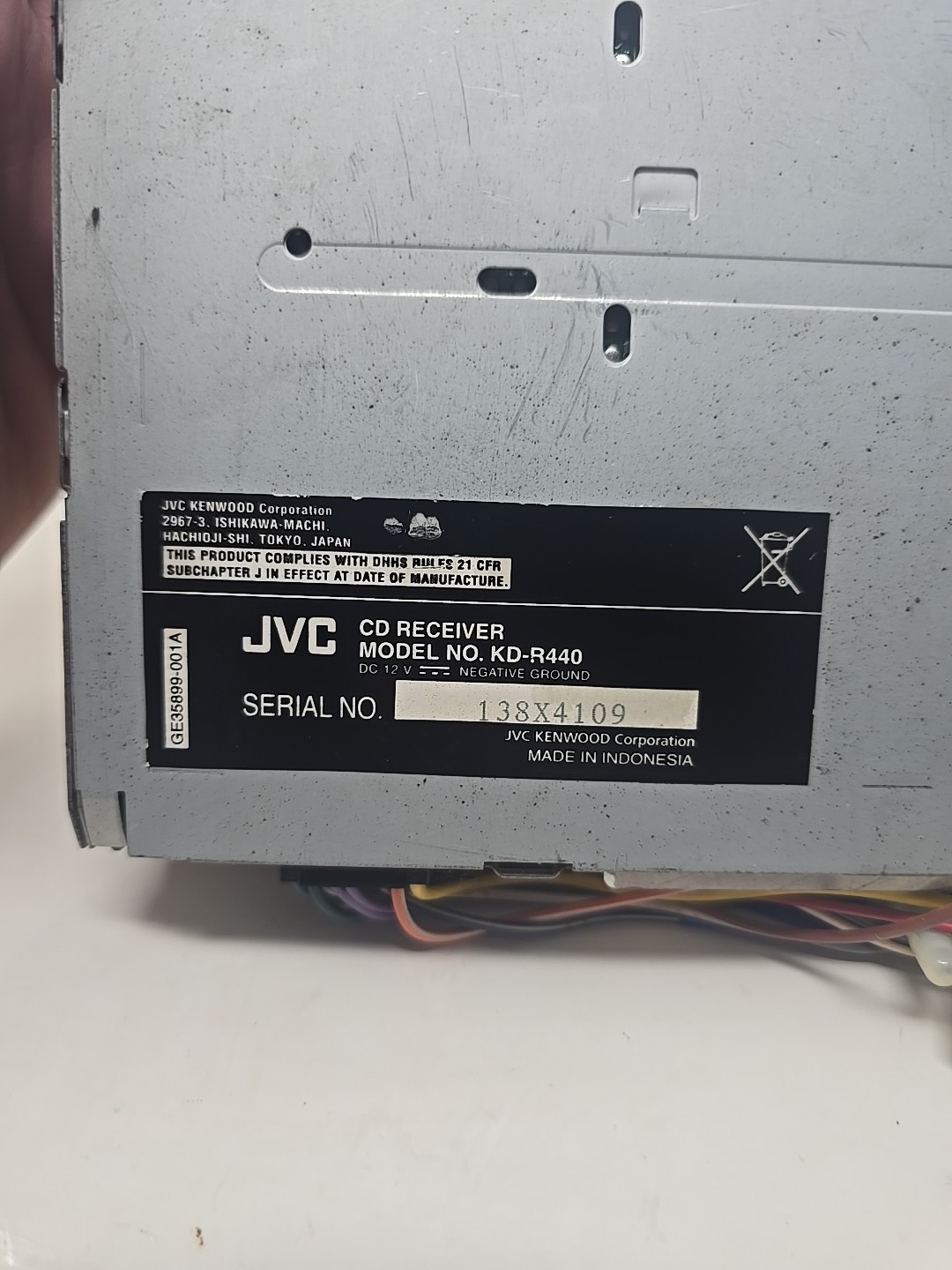 JVC KD-R440 CD MP3 WMA Player Radio USB Aux Stereo Receiver AM FM Remote