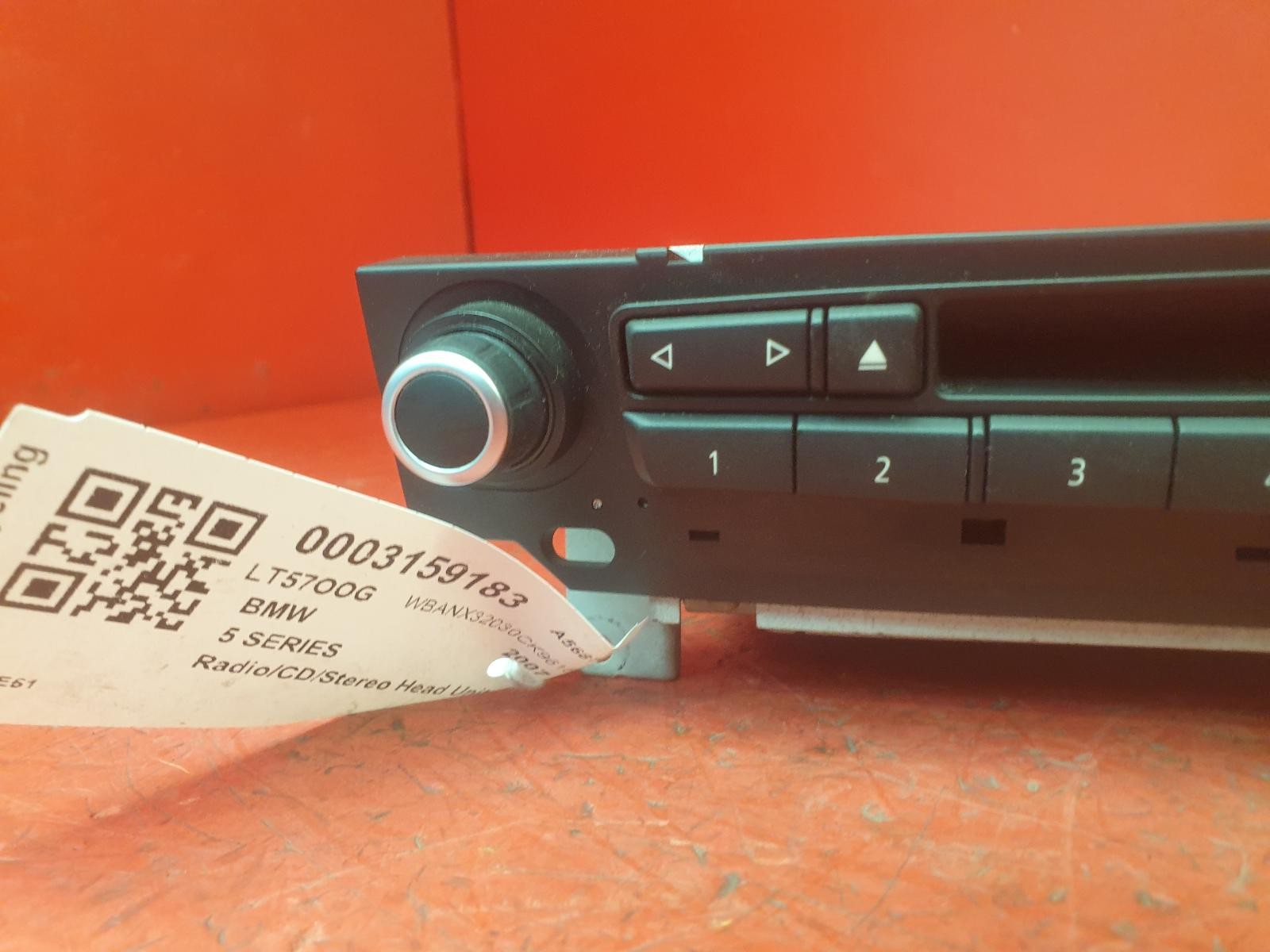BMW 5 SERIES RADIO STEREO HEAD UNIT CD 2007