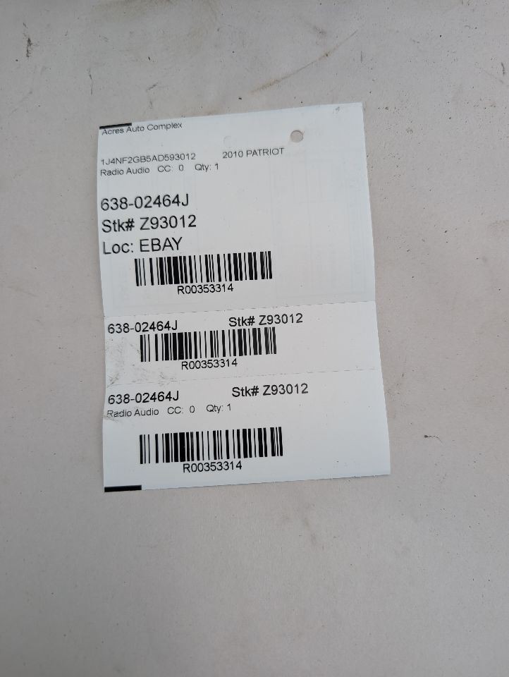 Audio Equipment Radio AM-FM-CD-MP3 Face Plate ID RES Fits 08-10 DAKOTA 353314