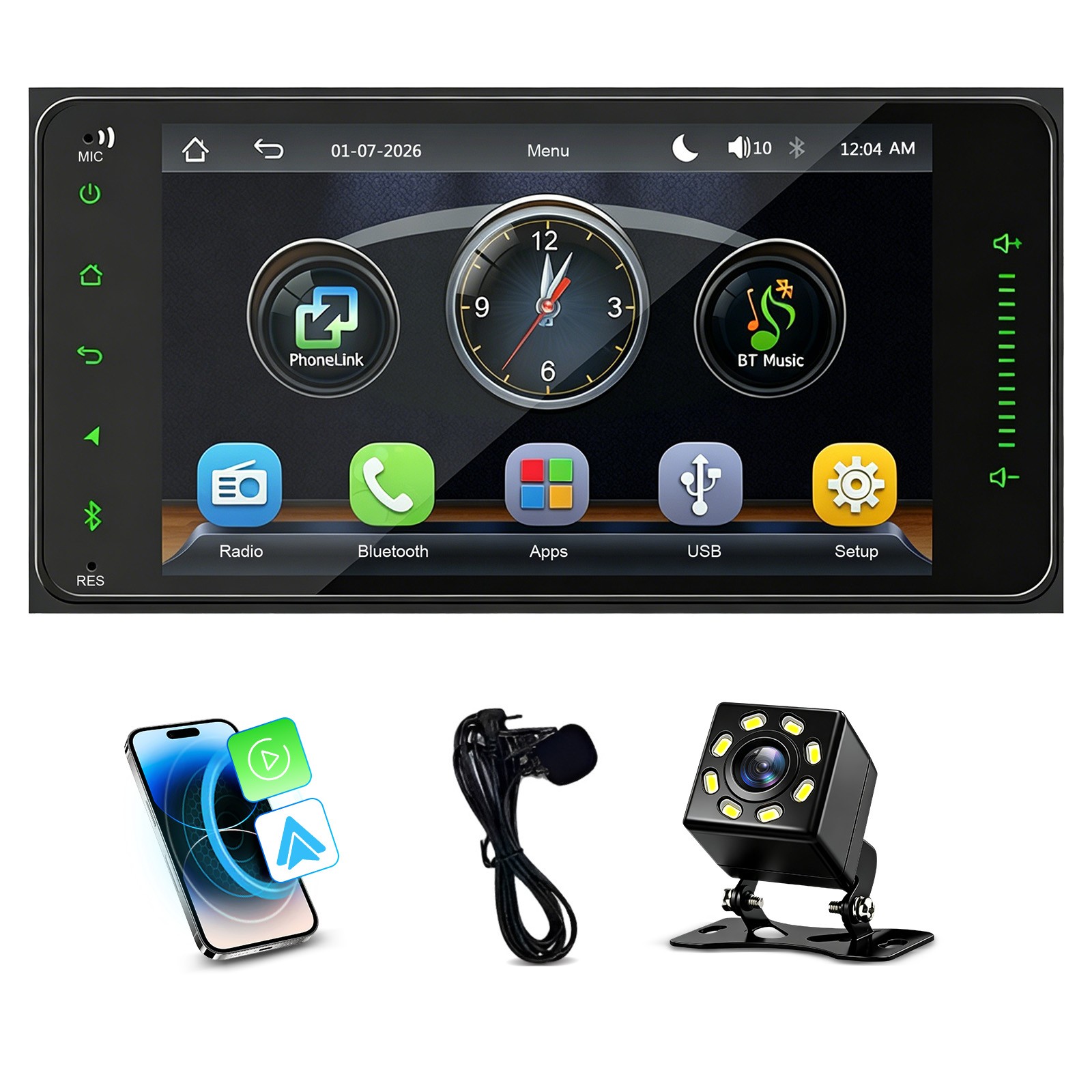 For 2003-2008 Pontiac Vibe Car Radio Carplay MP5 Player AM/FM/RDS SWC GPS +CAM