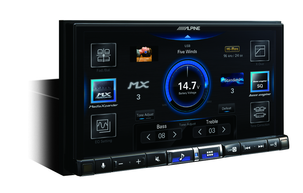 Alpine iLX-507 7″ Touchscreen Multimedia Receiver + License Plate Camera