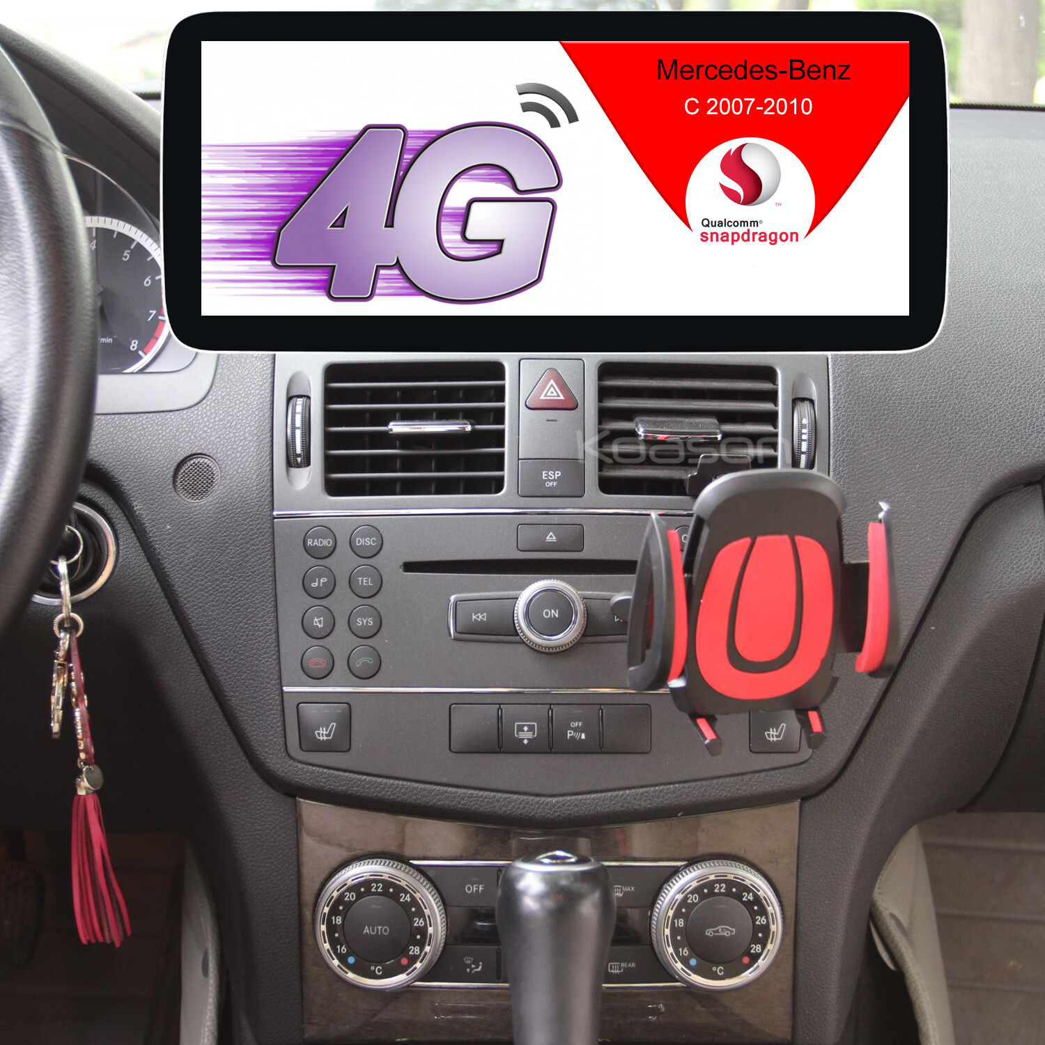 SMOONAVI 12.3” Mercedes Benz C W204 Screen 8+128G Android13 Carplay Autoradio