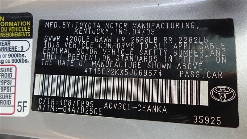 Radio Fujitsu Ten Manufacturer ID 16860 On Face Fits 05-06 CAMRY 632084