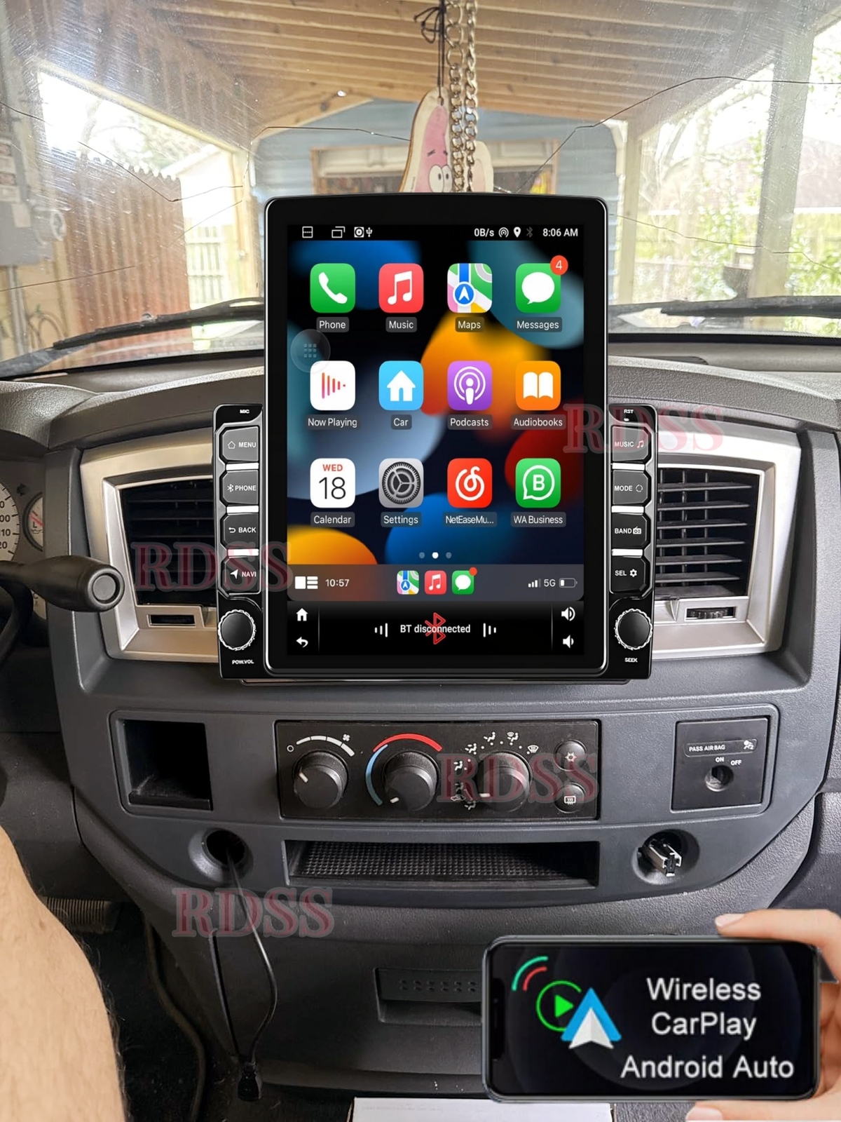 For 2006-2008 Dodge Ram 1500 2500 3500 Car Stereo Radio Android 13 GPS CarPlay