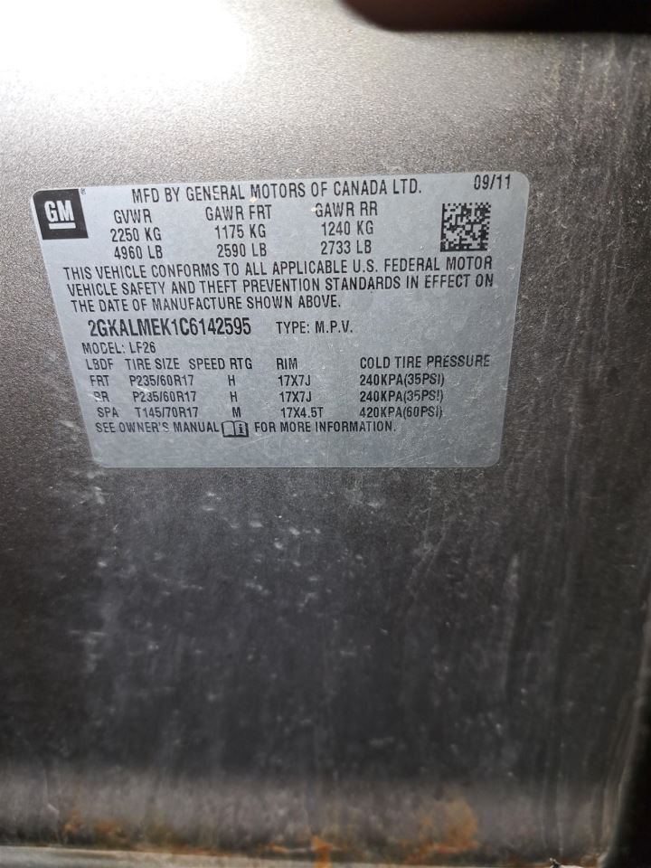 2012 Terrain Control Panel Sku#4469915