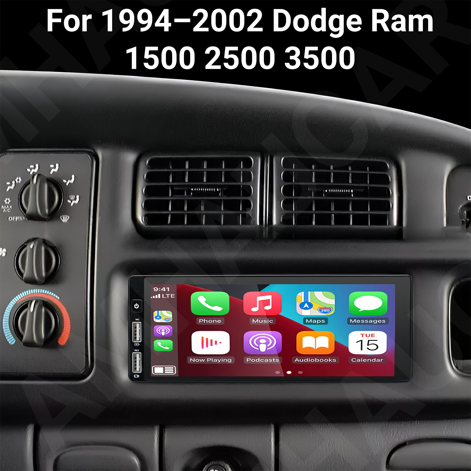 Carplay Car Stereo Radio Android 13 GPS For 1994–2002 Dodge Ram 1500-3500