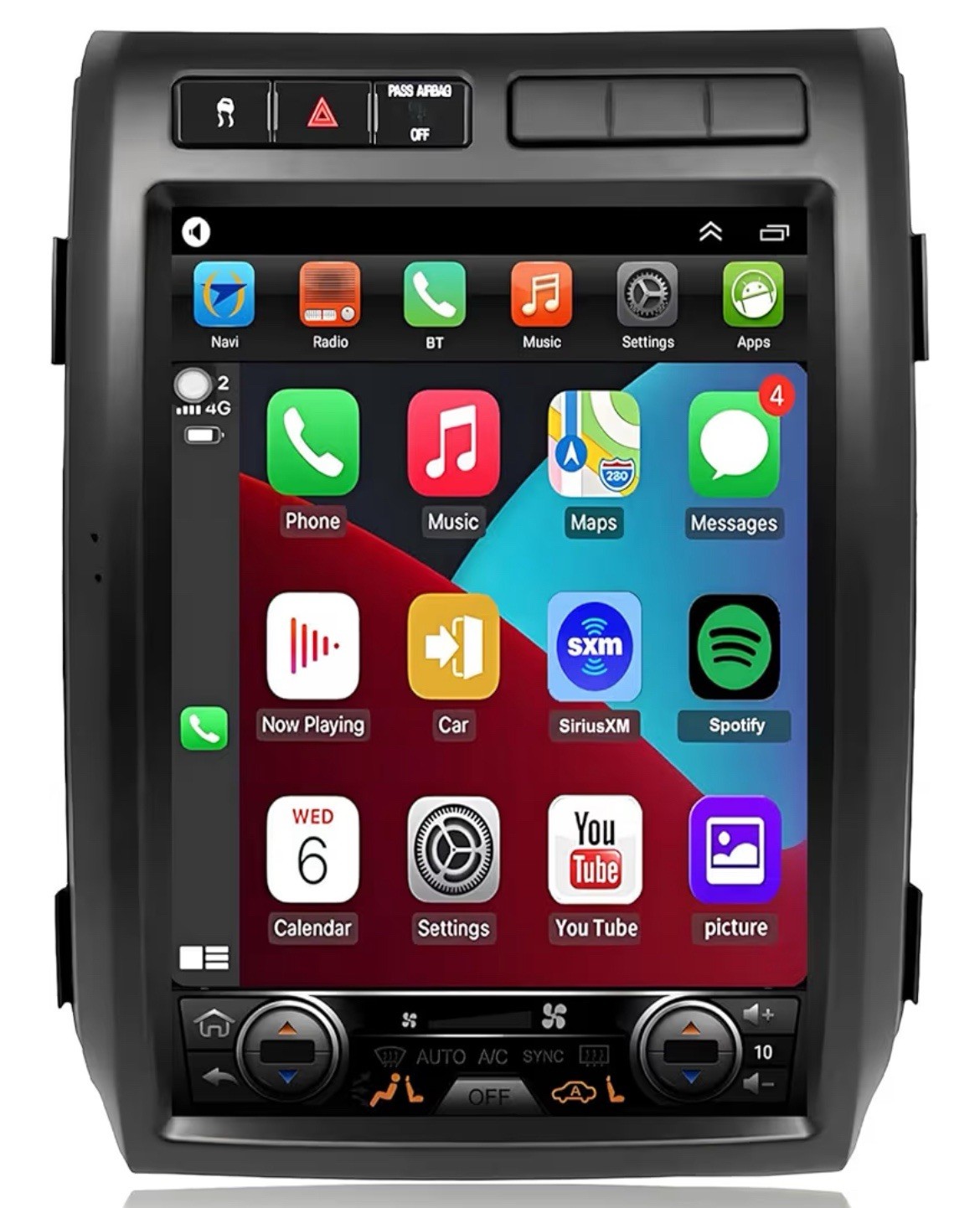 Apple Carplay For Ford F150 2009-2012 Stereo Navi GPS 12.1 Car Radio Tesla style