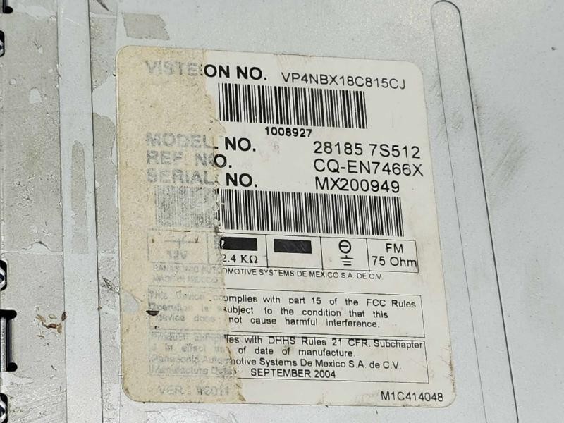 04-05 Nissan Armada Radio Receiver Head Unit AM FM 6-Disc CD OEM 28185-7S512