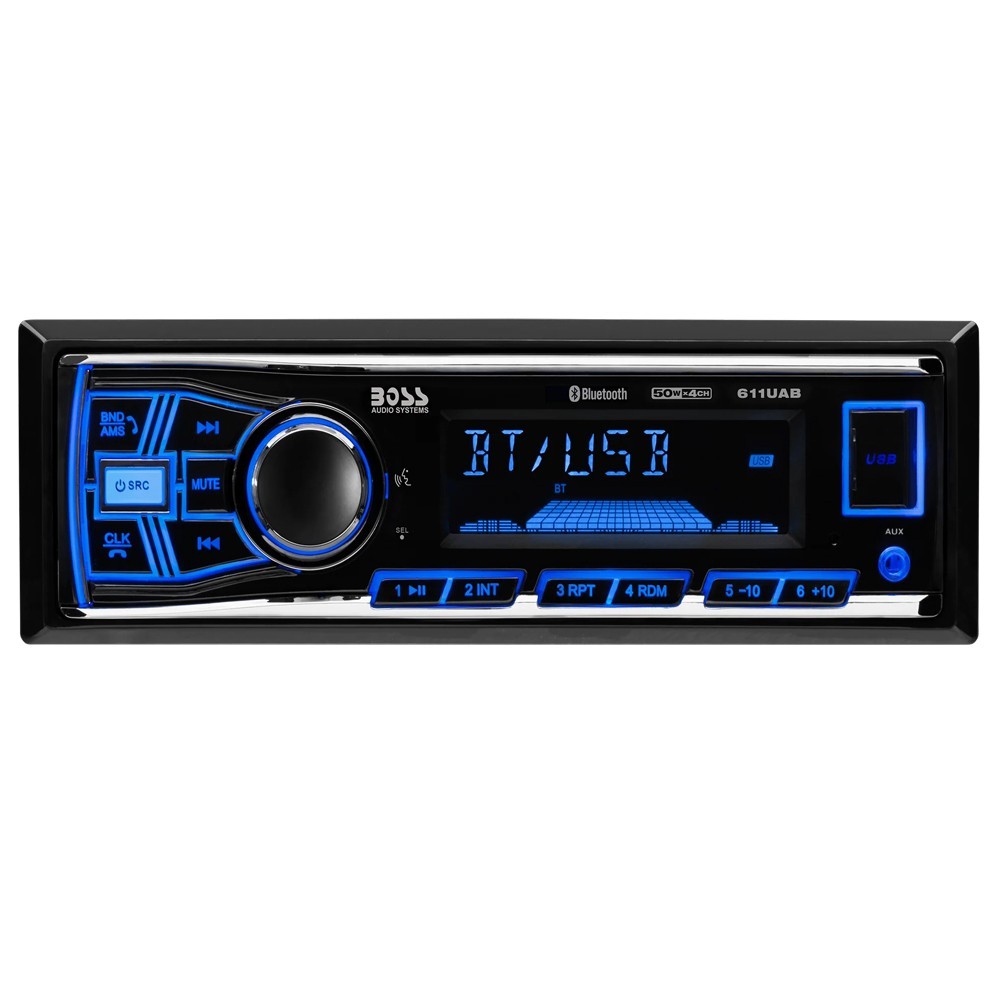 Boss Audio 611UAB Bluetooth AM/FM Car Stereo 4X Kenwood KFC-1666S 6.5″ Speakers