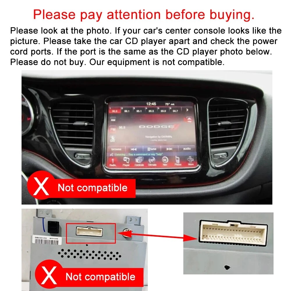For 2013-2016 Dodge Dart Stereo Radio Android 14 CarPlay GPS DSP Touch Screen