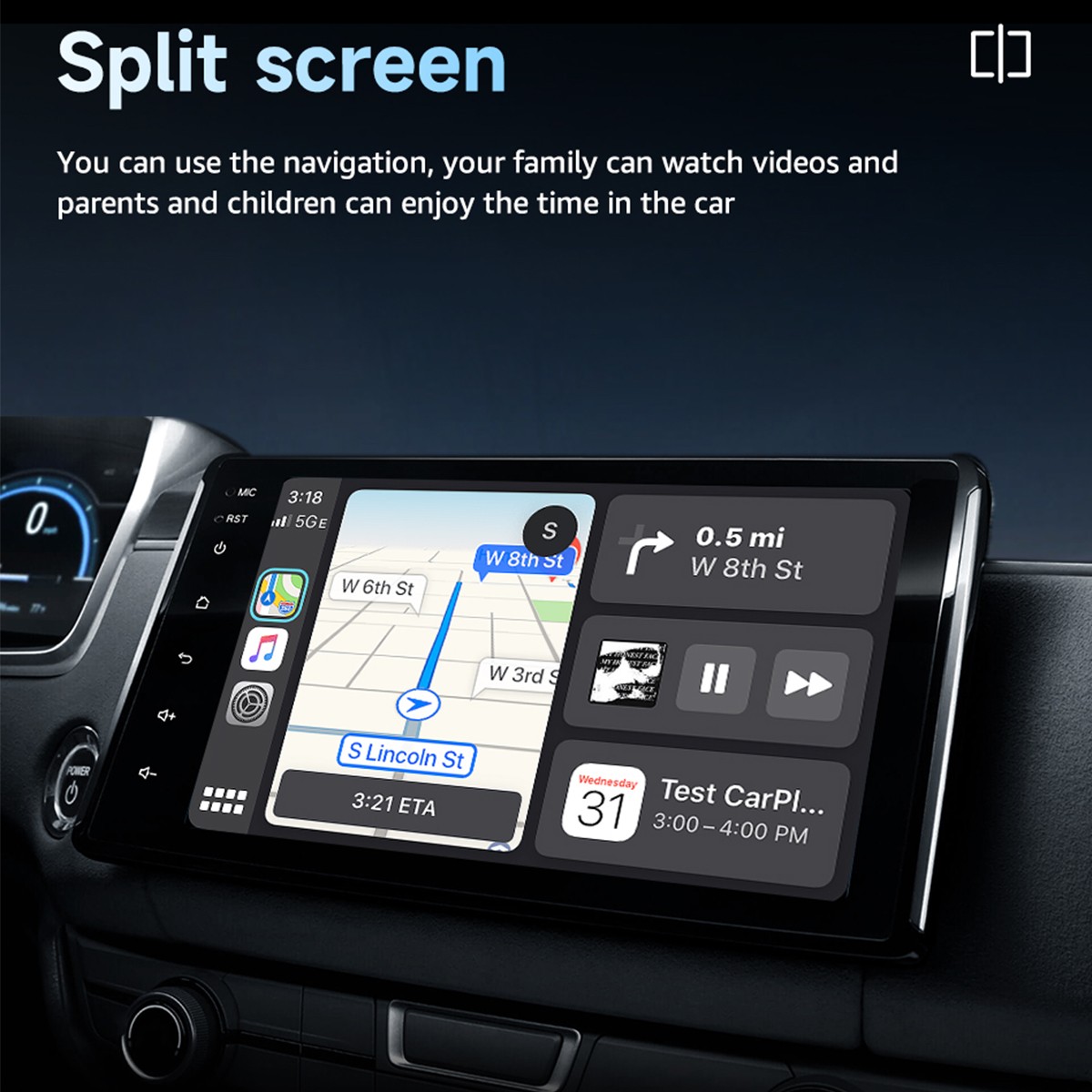 99% Cars 2-in-1 CarPlay Android Auto Wireless Adapter 5.8GHz WiFi BT5.0 Plug New
