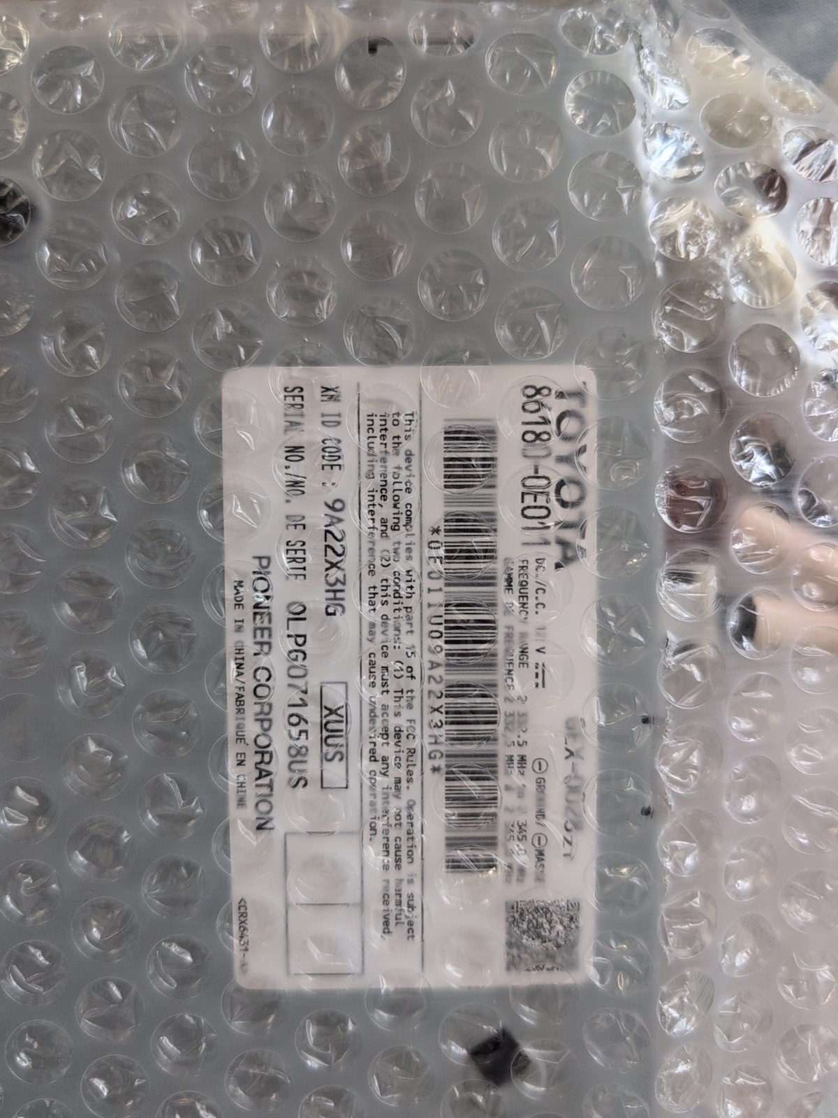 TOYOTA 86180-0E011 Radio Control Unit GEX-0028zt -like new!