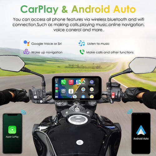 Carpuride W603 Wireless Carplay Android Auto Moto Stereo W/HD 1080P Dual Cameras